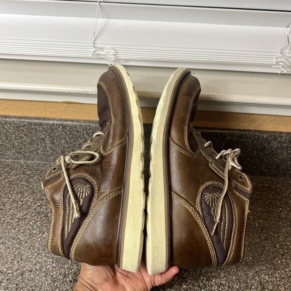 Red Wing Shoes Brown Leather Hiking Work Boots Men's Sz 7 D Ankle Lace Up Casual - Picture 5 of 11